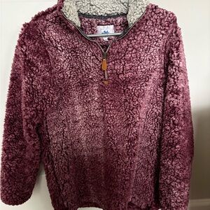 Plush Burgundy Nordic Fleece Pullover